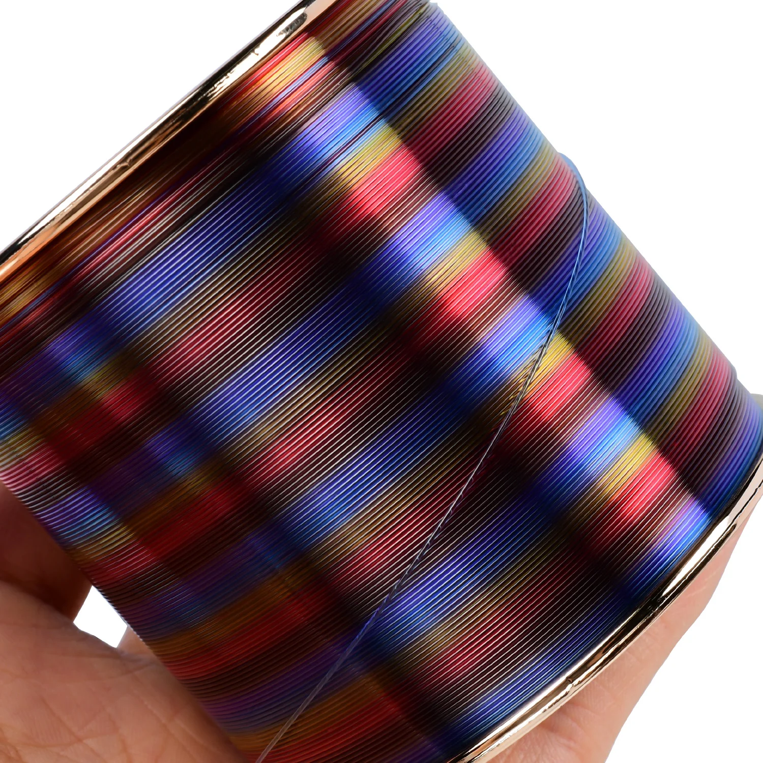 YACUMA 333/552YDS Premium Regenbogen-Nylon-Monofilament-Angelschnur 5,7LB-36,3LB Stärke Ultra-Sensitiv Geeignet für Alle Angler – Detail 5
