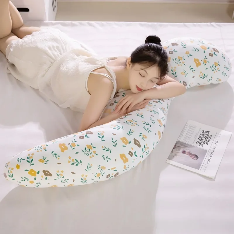 Ice Silk Long Pillow for Bed Girls' Side-sleeping Leg-clamping Cushion Throw Pillow Soft Pregnant Woman's Bed Back Cushions