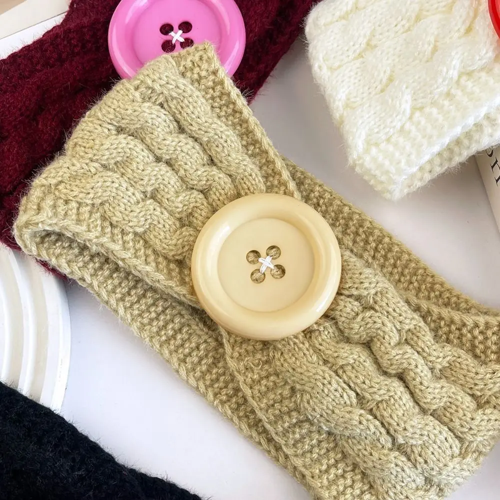 Cable Knit Knitted Headband Twisted Front Knitted Fabric Ear Warmer Headband Soft Stretch Wide Band Turban Headband