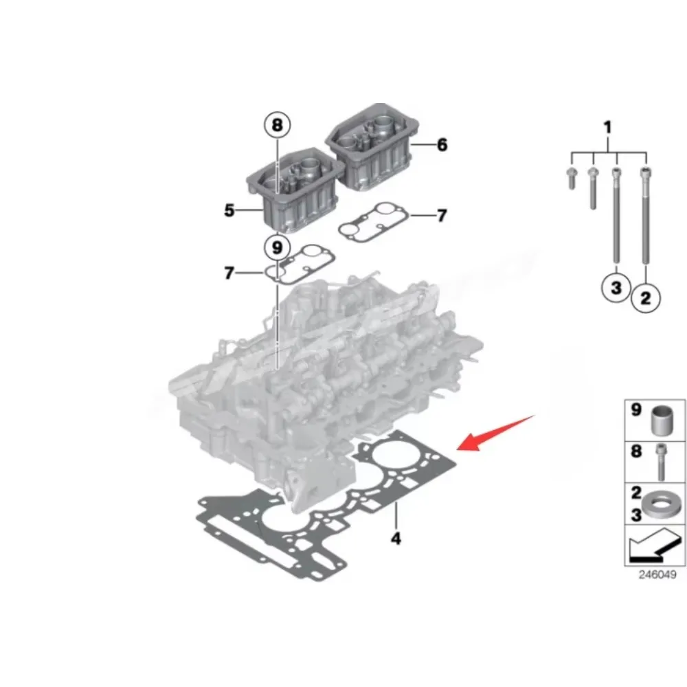 11127620697 Brand New Genuine Engine Cylinder Head Gasket For BMW 5 Series F10 F18 X3 GT 520 525 528 N20