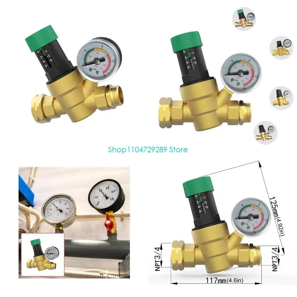 D8KE Pressure Reducer Valves For Campers Water Supply System Pressure Regulator Valves