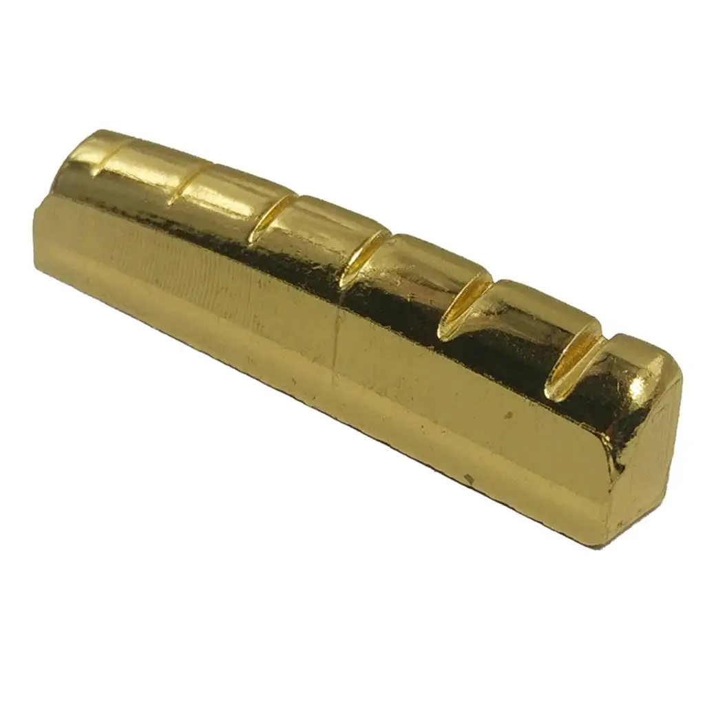 Guitar Brass Saddle Nut Bridge Pegs Acoustic Folk Guitar Accessory Parts for Enhanced Tone