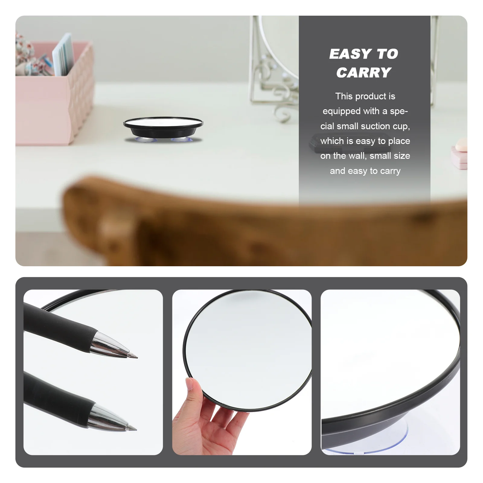 吸盤拡大鏡 絶妙な装飾デザイン 高精細でクリアな拡大鏡 メイクアップ用