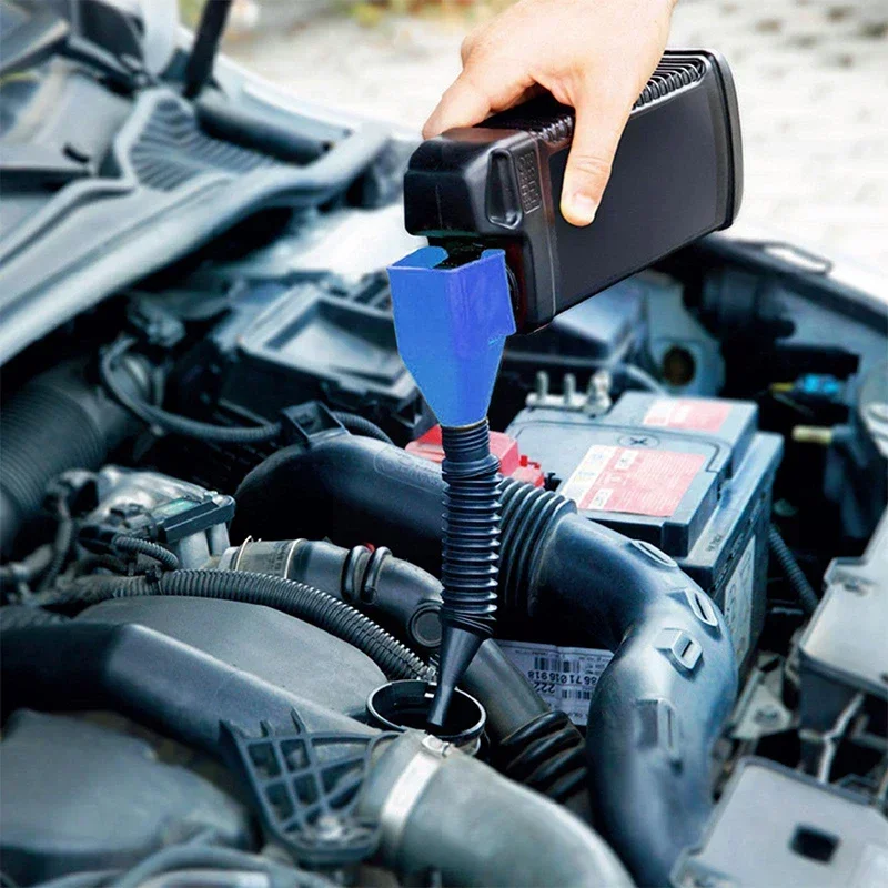 Plastic Car Refueling Funnel Foldable Gasoline Engine Oil Funnel Car Vehicle Motorcycle Refuel Oil Filling Tool Auto Accessories