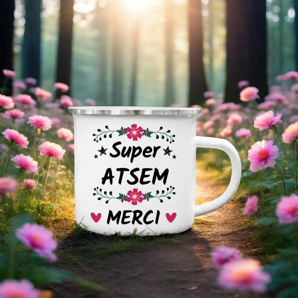 Merci Atsem Agenda Mug Breakfast Cups of Coffee Cup for Tea Drinkware Unusual Mugs Funny Beer Travel Cute Original Beautiful Bar