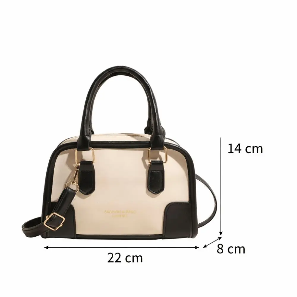 Neue Retro Mini Boston Tasche Quadratische Form PU-Leder Kleine Quadratische Tasche Schulterriemen Lässige Umhängetasche für Damen – Detail 1