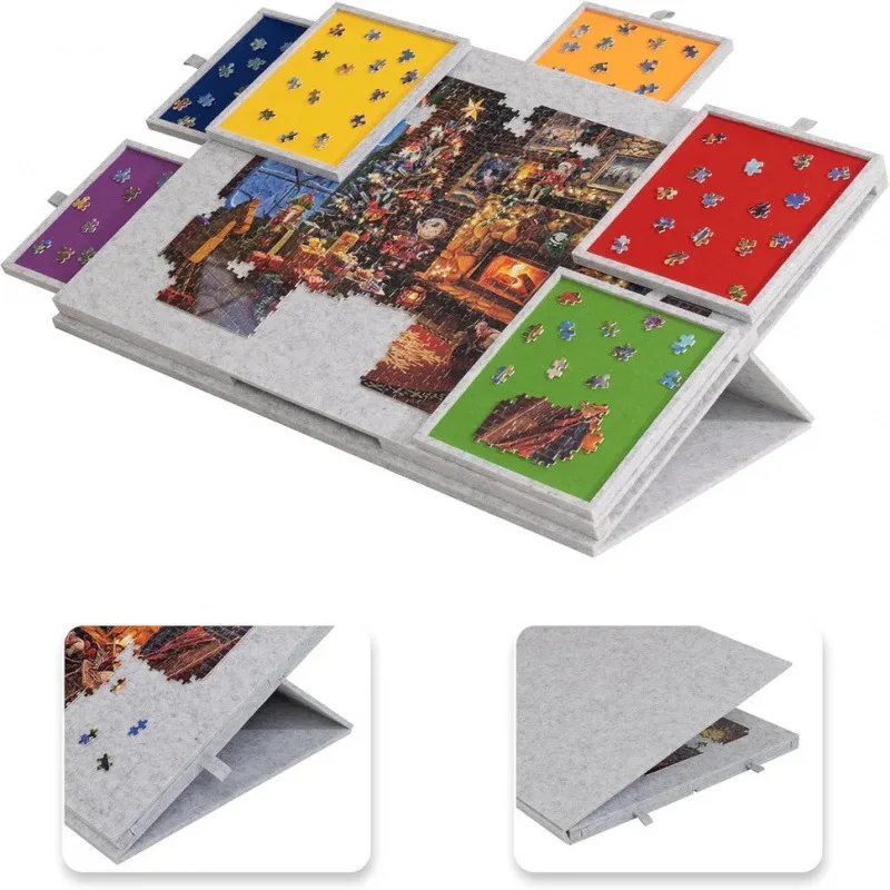 

Portable Roll Up Felt Puzzle Mat for Adults, 1000-2000 Piece Large Jigsaw Puzzle Board with Storage Bag Non-Slip Backing