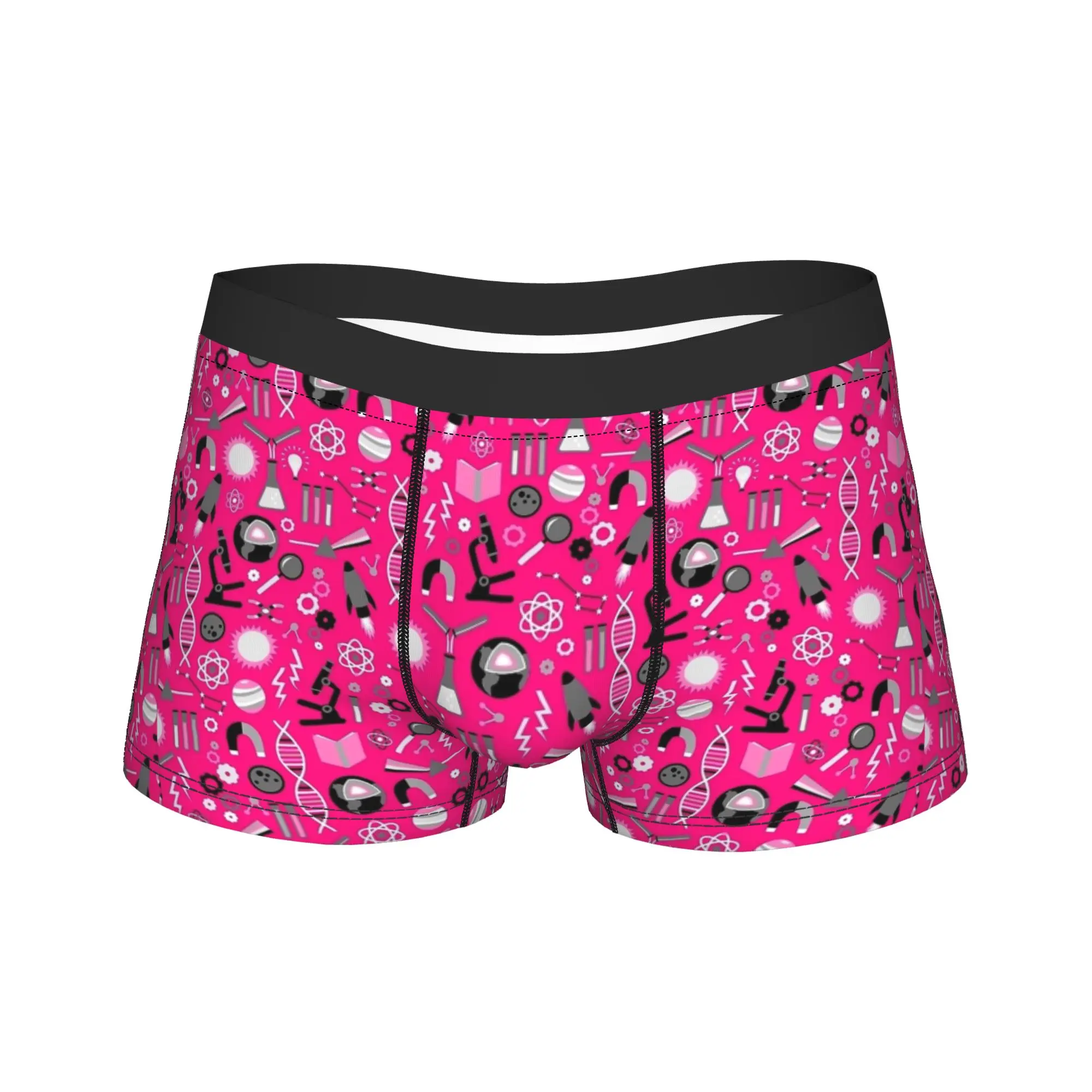 Custom Biology And Chemistry Science Studies Underwear  Printing Boxershorts Trenky Men Underpants Novelty Shorts Briefs Gift