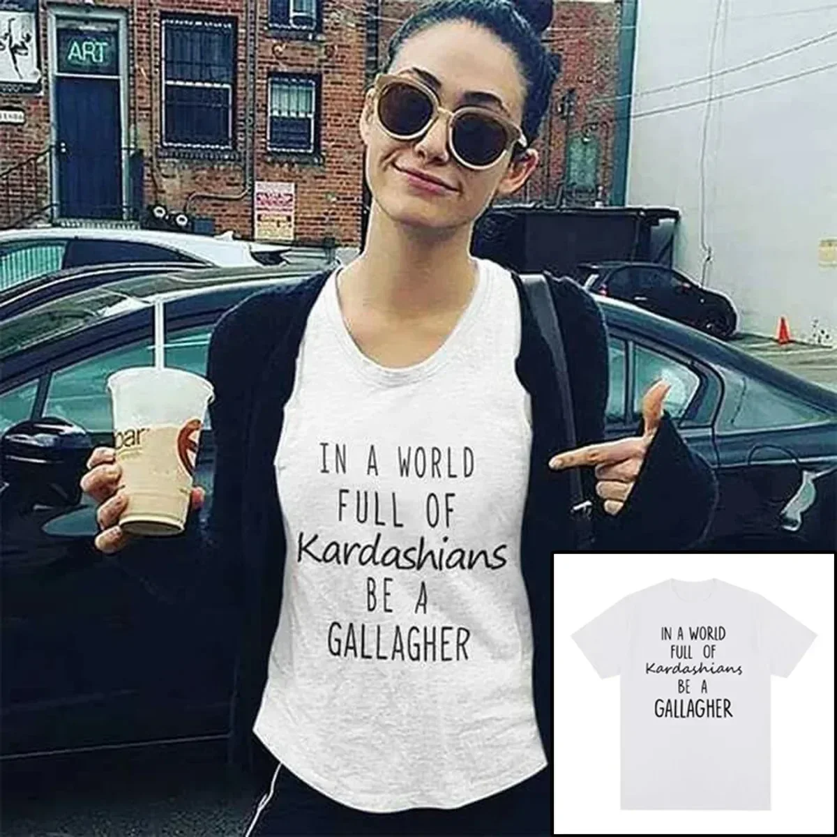 SHAMELESS Vintage T-shirt in A World Gallagher Quotes TV Shows Inspired T Shirt Vintage Cotton Men Tee Sports Tshirt Womens Tops