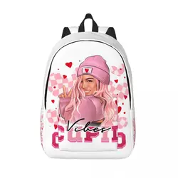 Karol G Happy Valentines Day Fashion Backpack Durable Student Work Daypack per uomo donna borsa a tracolla per Laptop