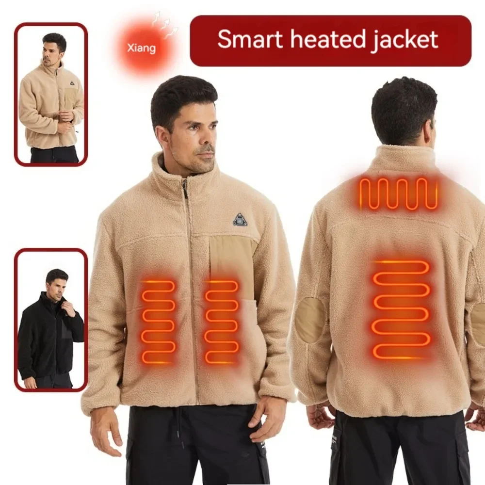 2025Newest Men Women,Heated Jacket Electric Heating Smart Winter Coat with 3 Temp Control & 4 Heating Zones