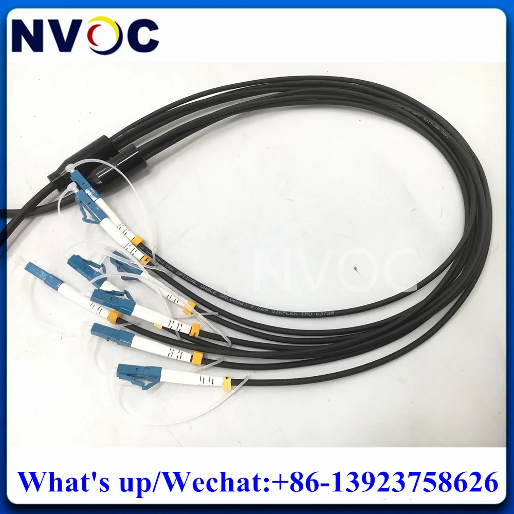 100M 4/6/8Core SM Single Mode LC/SC/FC/ST 4/6/8/12Fiber OM1 62.5/125 Multimode MM Armored Fiber Optic Patch Cord Cable Connector