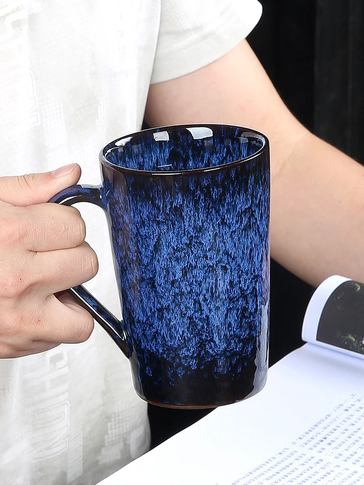

Large Capaci Cerc Mugs with Lid And Spoon Creative Personalized Drinking Cups for Home Use Japanese Sle Couples Coffee...