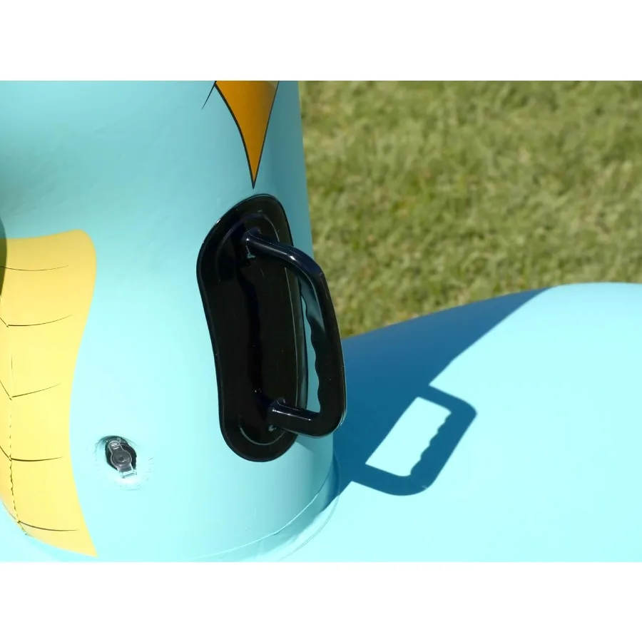 ألعاب Hearthsong Hop N Go القابلة للنفخ على شكل تنين أزرق نطاط لركوب الخيل للأعمار من 5 سنوات فما فوق - ألعاب القفز على الحيوانات #4