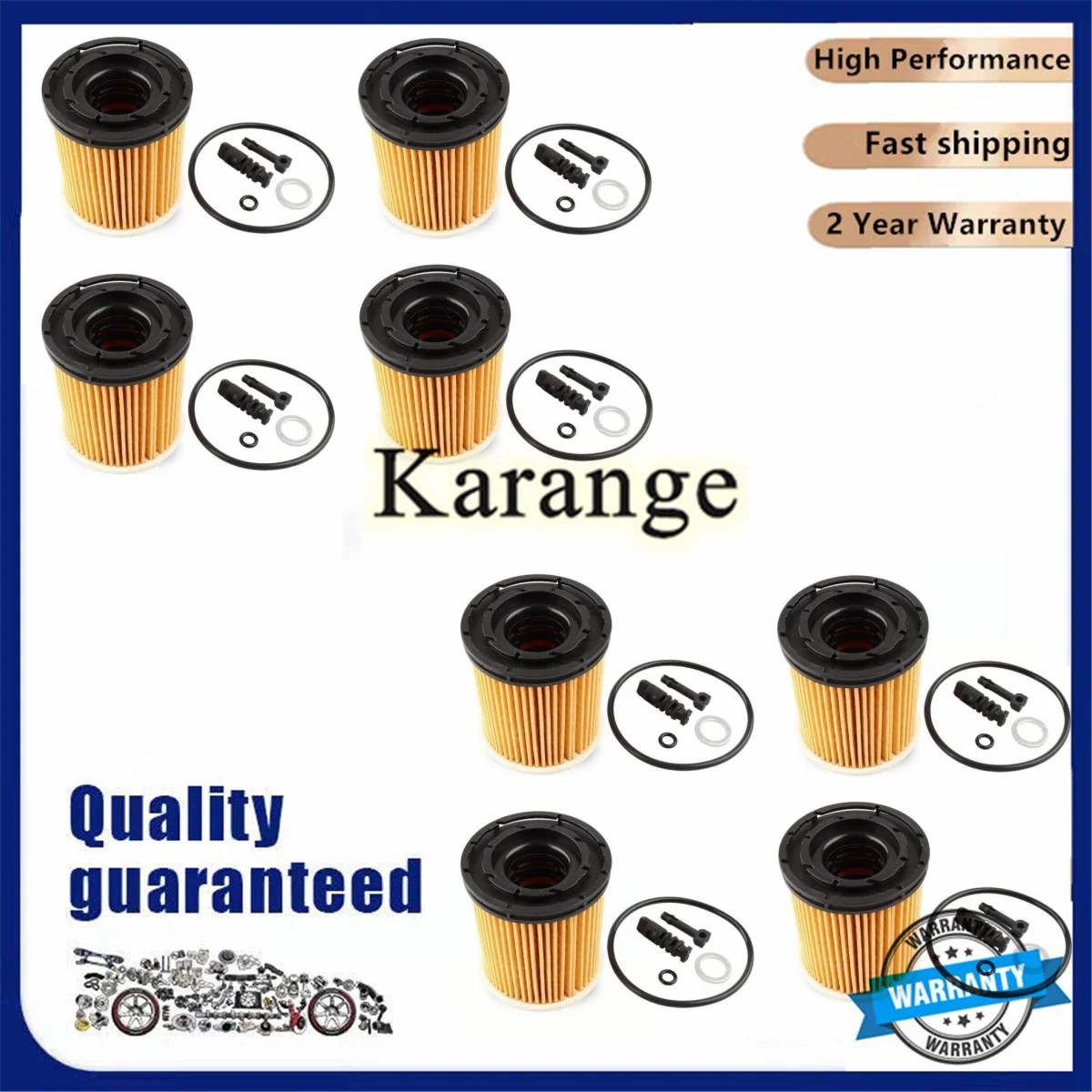 

8 шт. 26350-2M000 263502M000 26350 2M000 для KIA K3 Rio 1,6 л для Hyundai Elantra 1,5 л масляный фильтр в сборе с уплотнениями