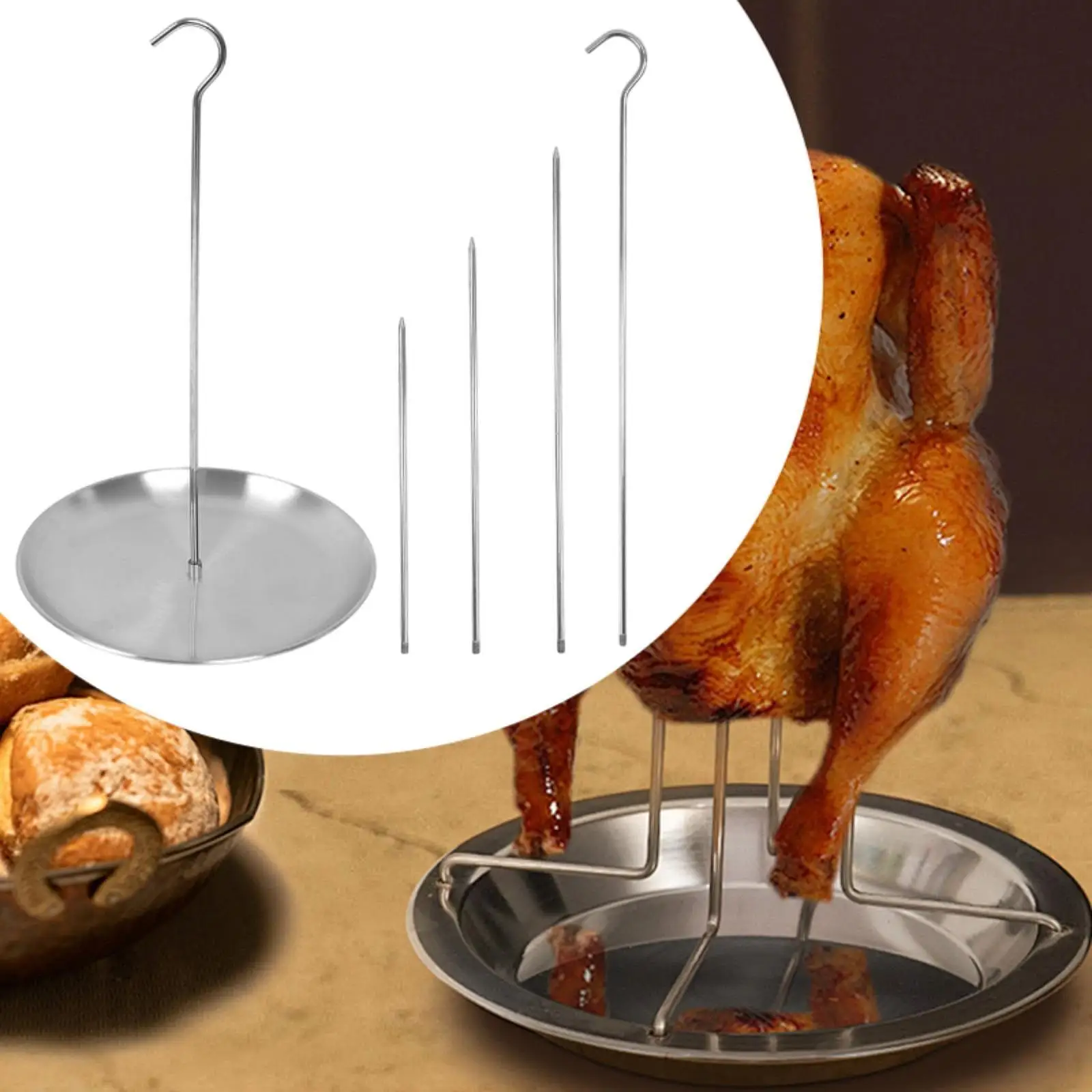 Turkey Fryer Stand Kit Chicken Rack Poultry Deep Frying Rack