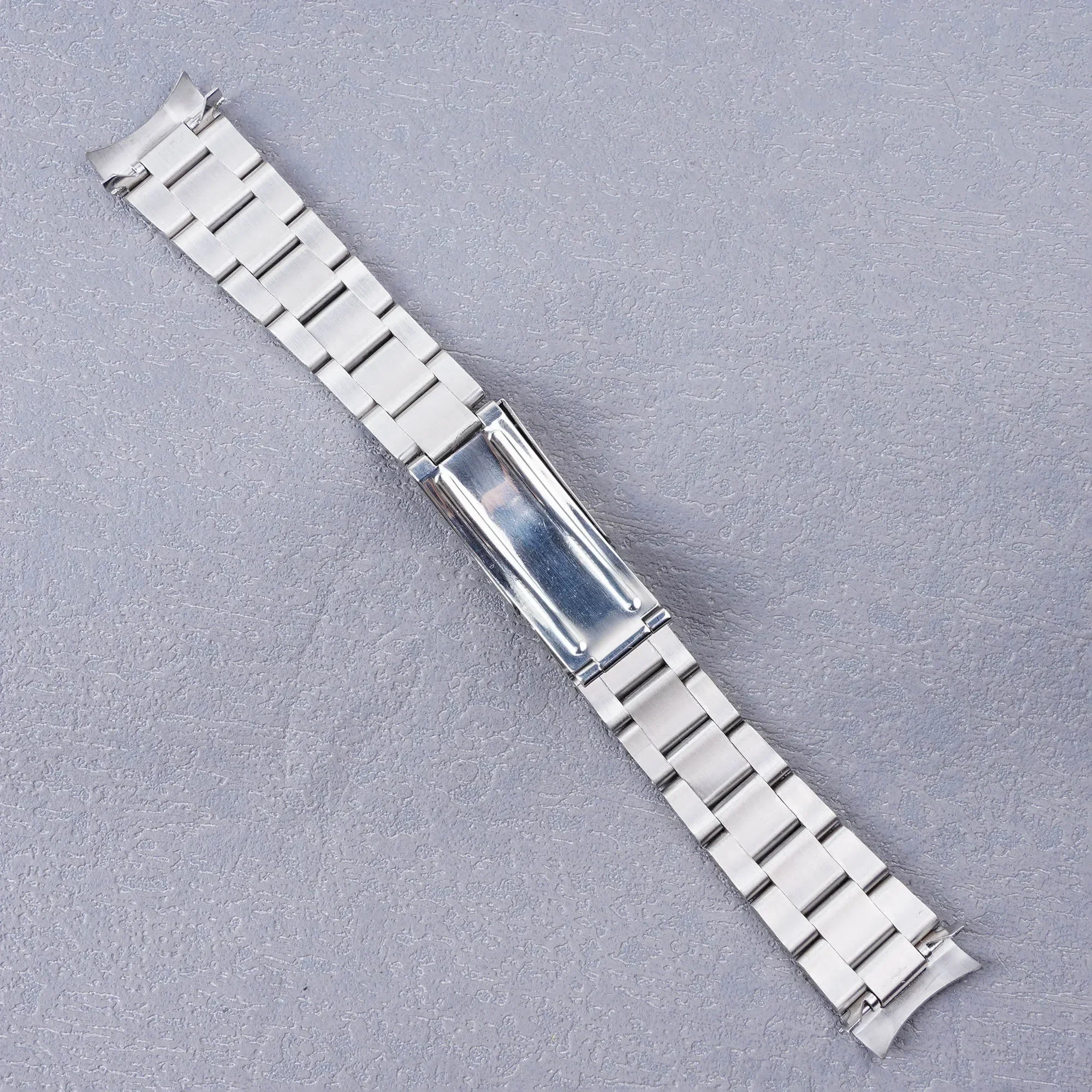 Rolamy 20mm 316L Stainless Steel Silver Hollow Endband with Oyster Bracelet  Watch Band For Seiko 5 Sports SRPE61-67 SRPG61-63