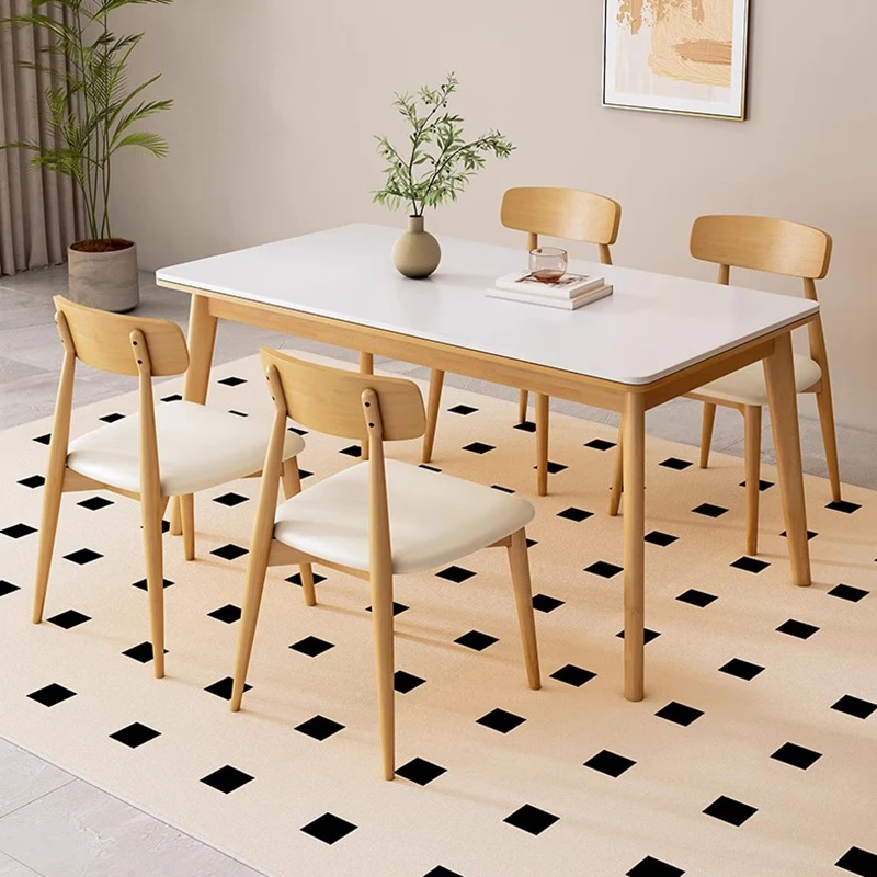 

Дешевые обеденные столы для еды, деревянные квадратные дизайнерские компактные деревянные обеденные столы, современная роскошная мебель Mesas De Comedor для дома