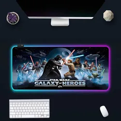 RGB Pc Gamer Keyboard Mouse Pad Mousepad LED Stars Wars Glowing Mouse Mats Rubber Gaming Computer Mausepad