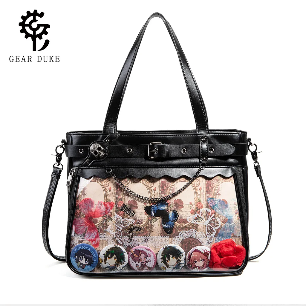 

Japanese-Style Anime Convention Girl's Ita Bag, Large Capacity Shoulder Crossbody Handbag, Transparent Display Bag
