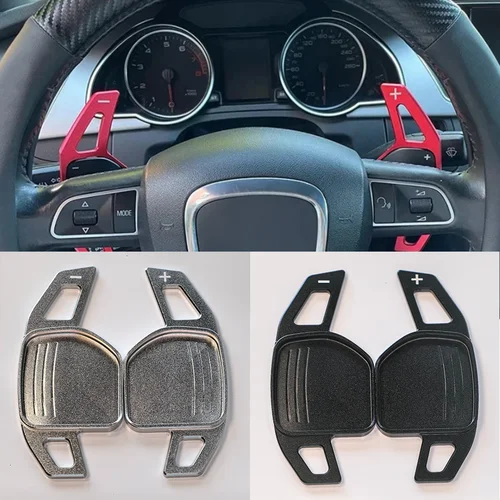 Imagen 1 del producto Pegatinas de extensión de paleta de cambio DSG para volante de coche, para Audi TT MK2 8J A5 S5 A4 B8 A3 S3 8P Q5 8R Q7 A6 C6 R8 Sline 2005-2011