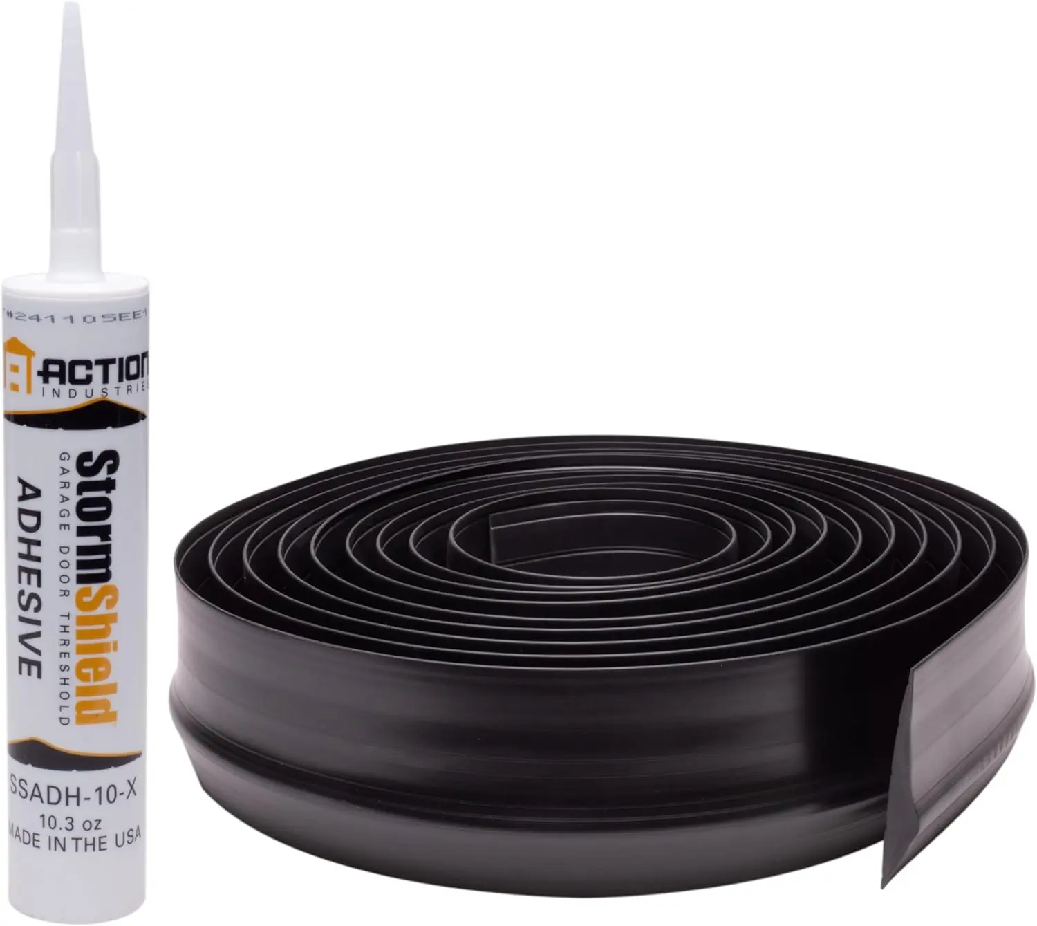 

20ft Garage Door Threshold Seal - Industrial PVC Strip for Hangars, Storage, Vehicle Bays - Weatherproof Insulation
