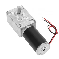 A58SW31ZY DC 12V 24V Worm Geared Motor 7-470rpm High Torque D Shaft Motor 8mm Shaft Rotating Table Door Self-lock 70kg.cm 6.5A