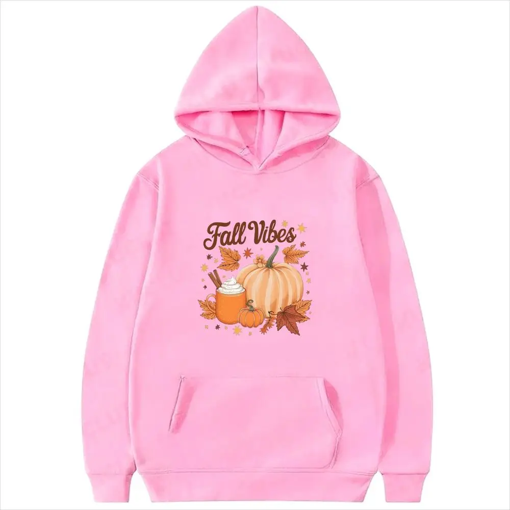 Fall Vibes Pumpkin Spice Graphic Hooded Harvest Season Sweatshirt Women Winter Casual Long Sleeve Pullover Aesthetic Y2k Hoodie view 6