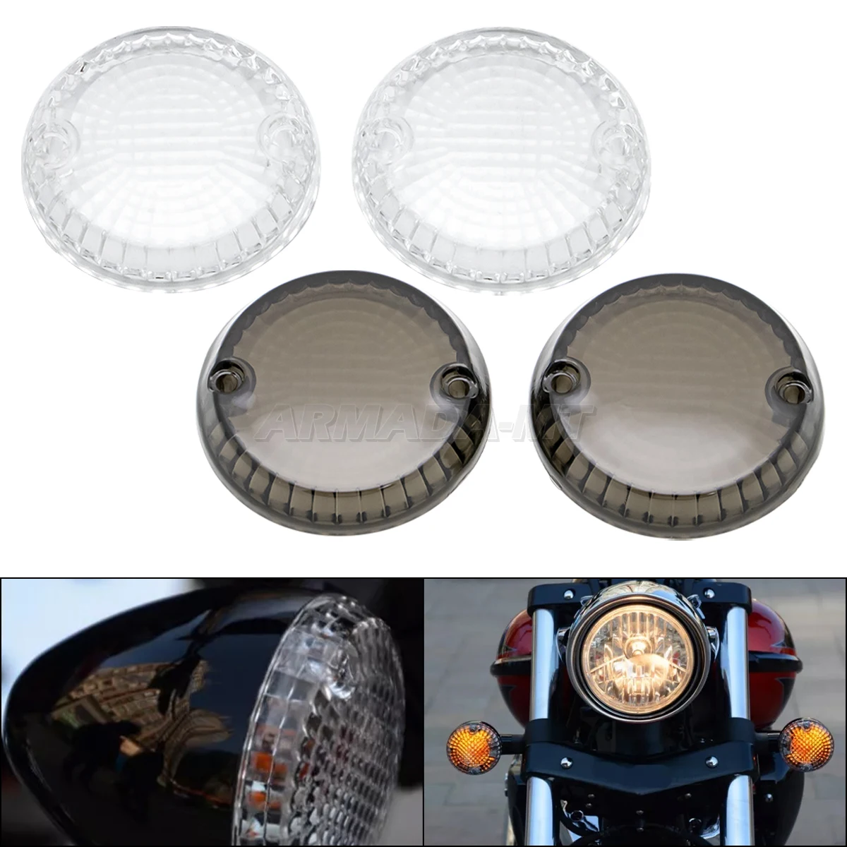 For Kawasaki Motorcycle Front/Rear Turn Signal Light Lens Cover ZN1100 ZN700-A1 LTD Shaft 454 LTD W650 Zephyr ZR550 ZR750 ZR1100