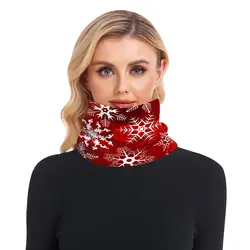 Bufanda de punto con estampado navideño para hombre y mujer, Bandana cálida de cuello sólido, bufandas faciales infinitas de Cachemira, Invierno