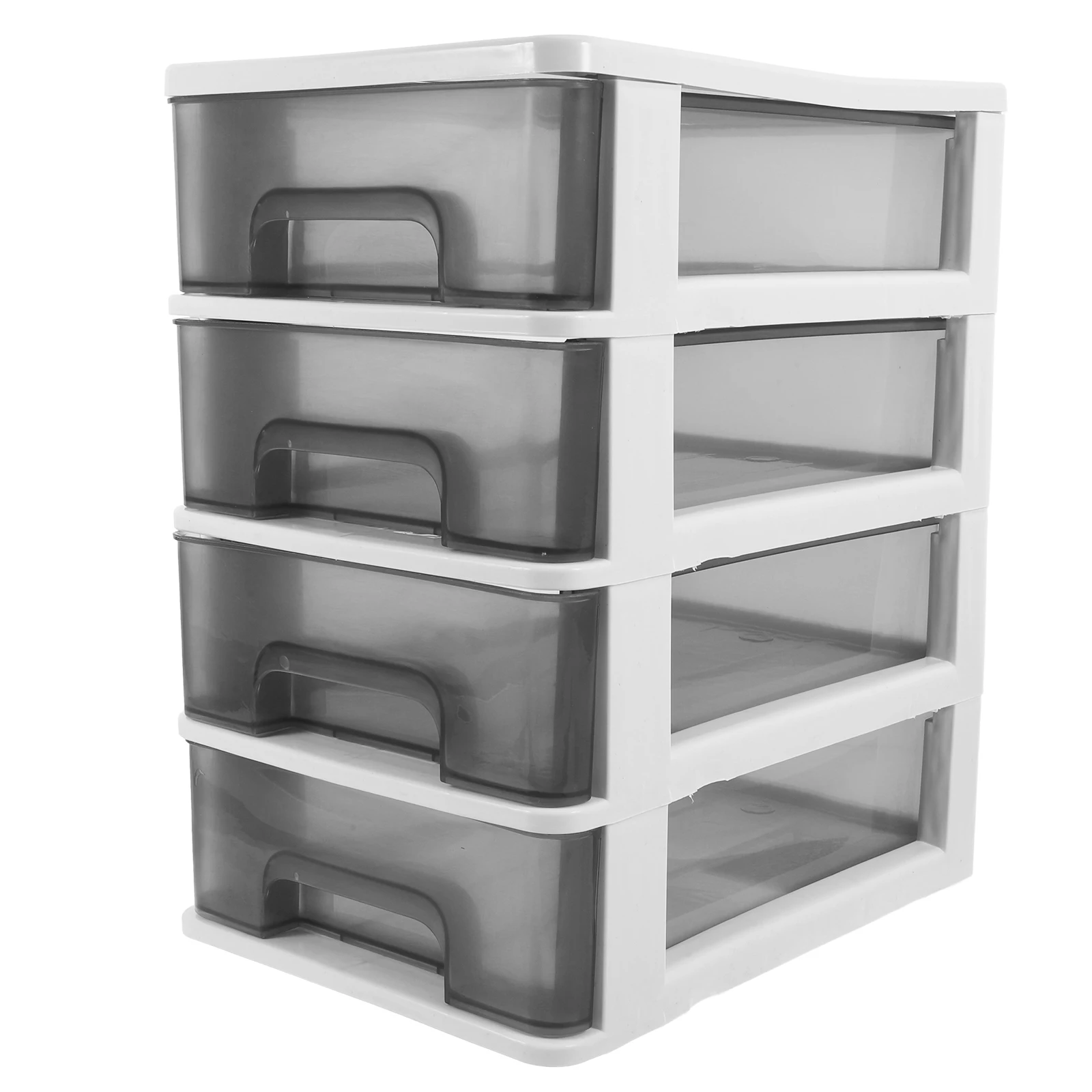 

Small Drawers Storage Box Transparent Desktop Organizer Plastic Desk Vanity Multi-layer Compact Stackable Storage Stationary