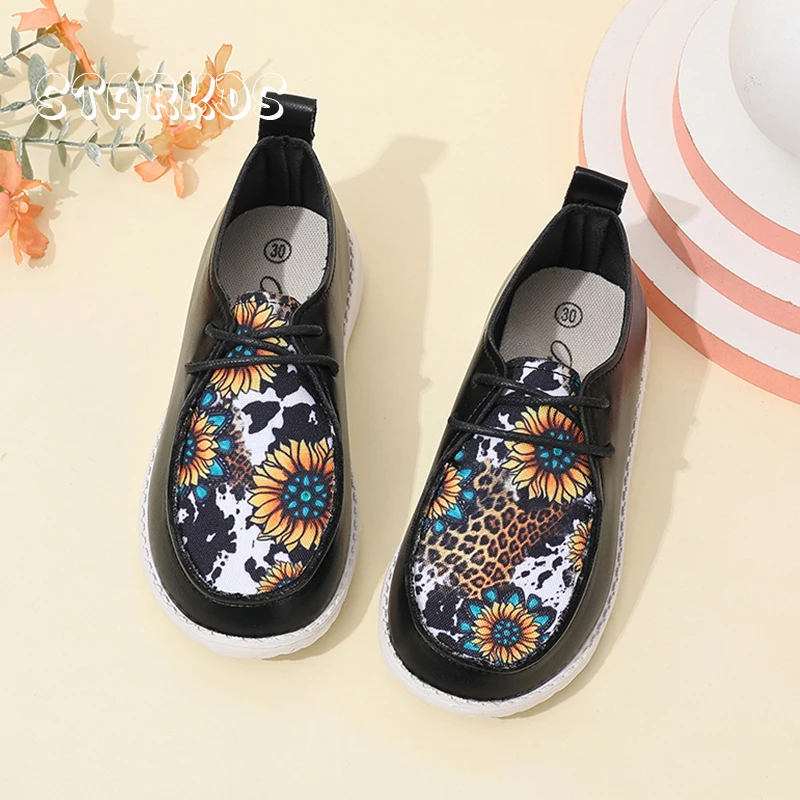 Canvas Shoes Kids Light Weight Slip-on Flat Sneakers Boys Breathable Loafers Girls  Brand Design Floral Print Moccasins