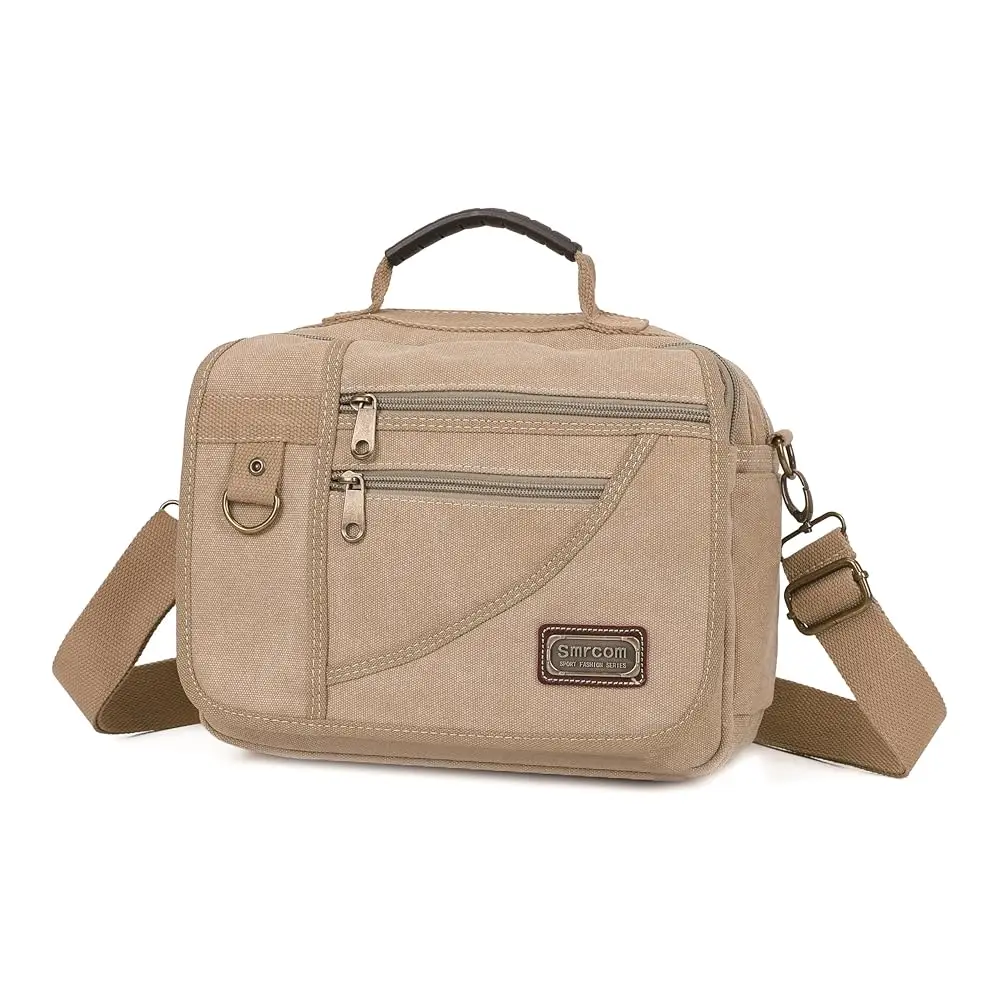 

Сумка-мессенджер из канваса - маленькая сумка через плечо для работы и путешествий