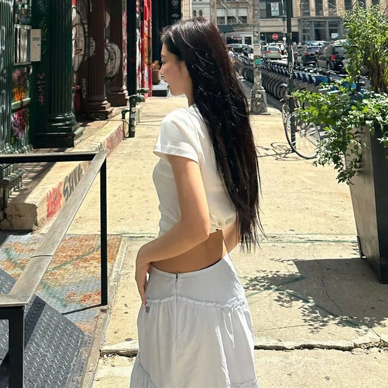 Gonna lunga retrò 2025 Gonna da fata con vita temperamento primaverile ed estivo