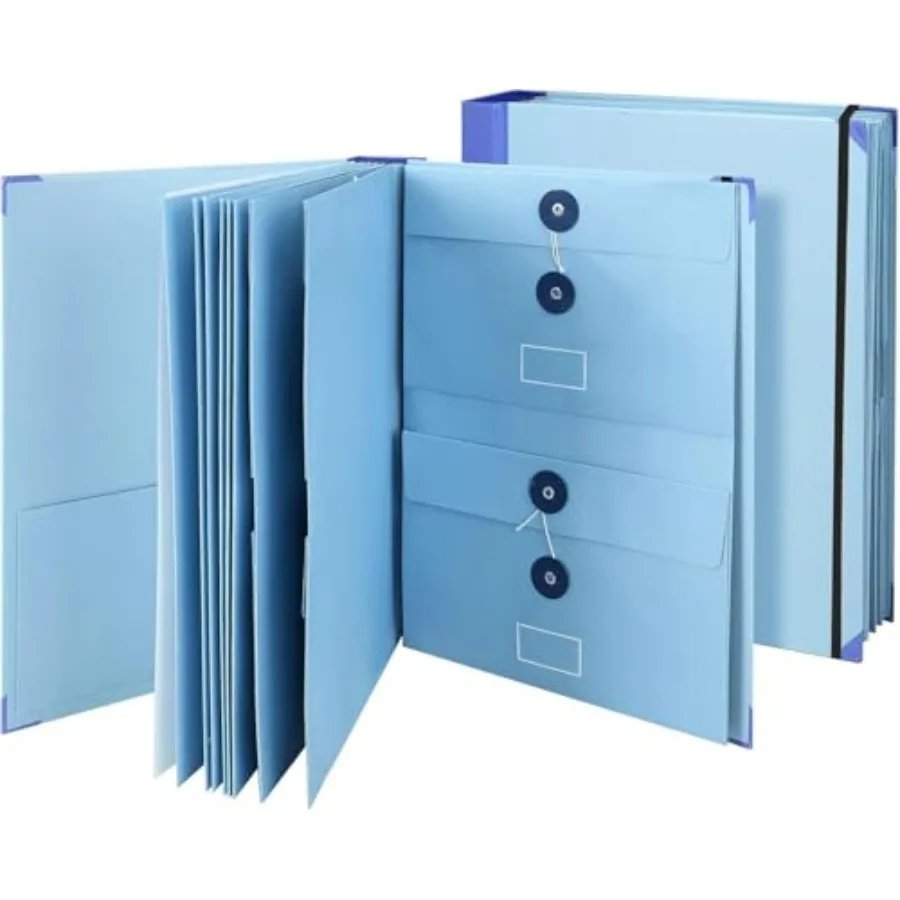 Folio Document Organizer with Labels-Important Document Organizer, Important Folders with Pockets, File Stylish Binder for Stor
