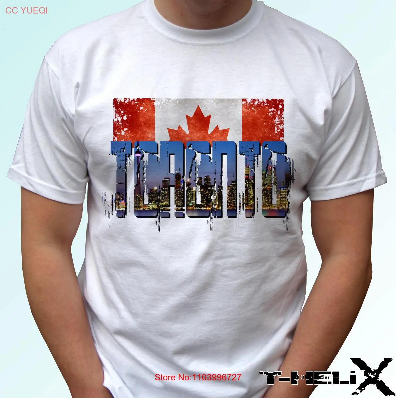 Toronto - white t shirt top Canada flag country design - mens womens kids & baby