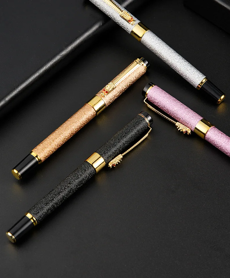 1 Pc Scrub Metal Pen, Lridium Tip Medium Size 0.5mm, Office School Students for Men and Women Daily Writing Best Fountain Pen,