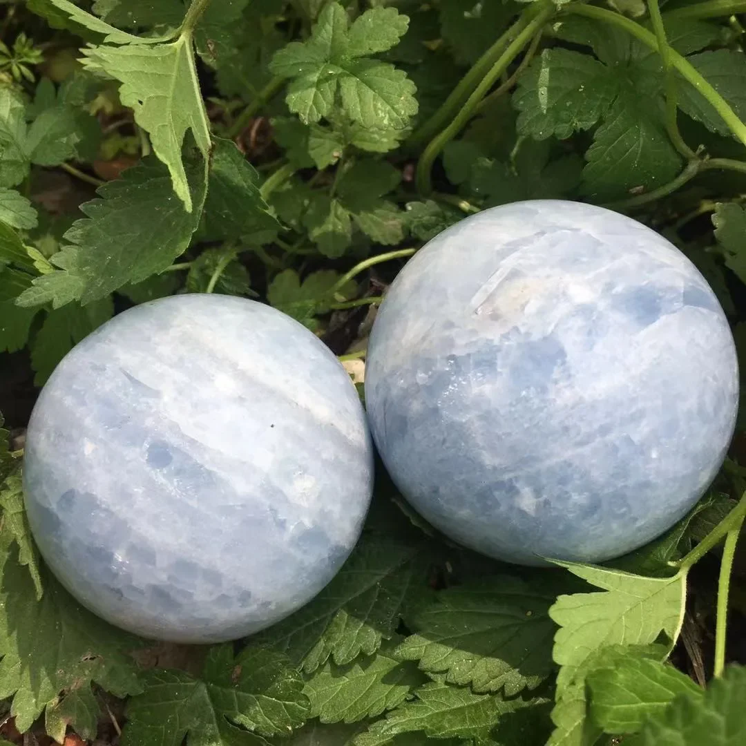 Beautiful Natural Blue Celestite Quartz Sphere Crystal Ball Stones Gem Healing Stones Gifts Healing Decor Minerals  Product Desc