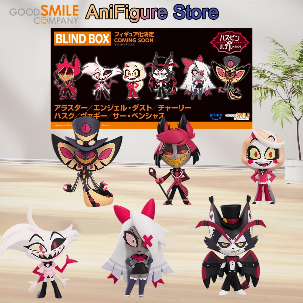 Original auf Lager GOOD SMILE Blind Box Hazbin Hotel Pentious Alastor Husk Vaggie Charlie Angel Dust Figur Anime Boxed Toy