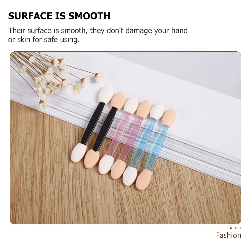 40 pçs pincéis de maquiagem em bastão de sombra de ponta dupla aplicadores portáteis suprimentos de maquiagem de aperto firme para sombra de olho