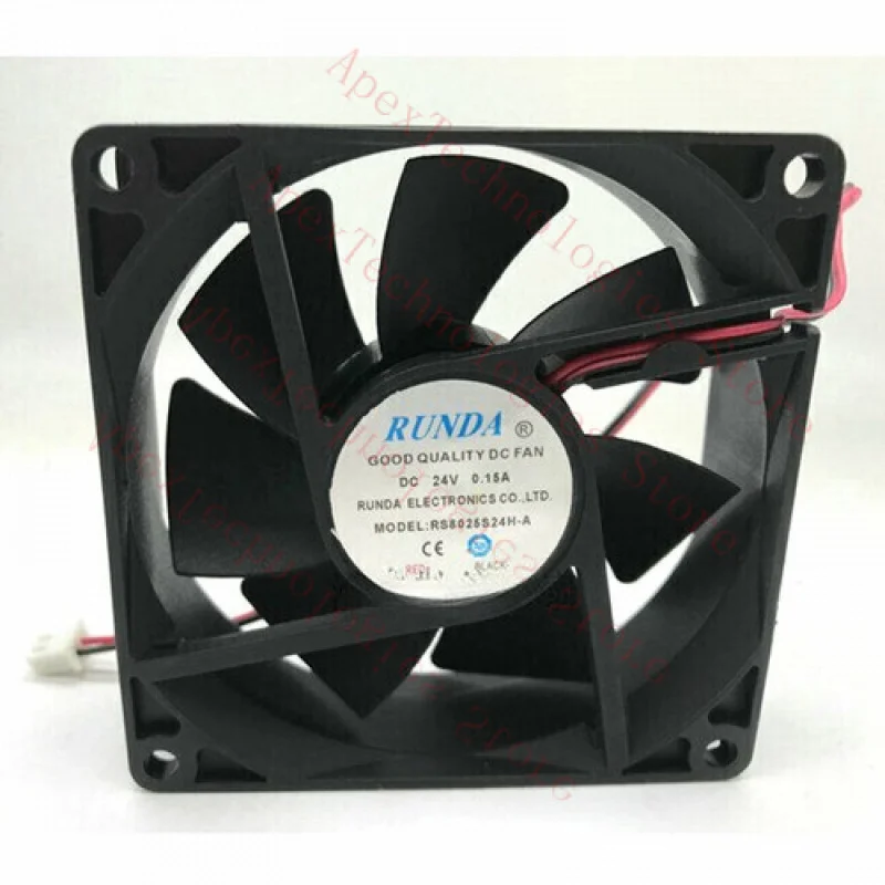 1 Uds nuevo para RUNDA RS8025S24H-A 24V DC 0.15A ventilador de refrigeración de 2 pines