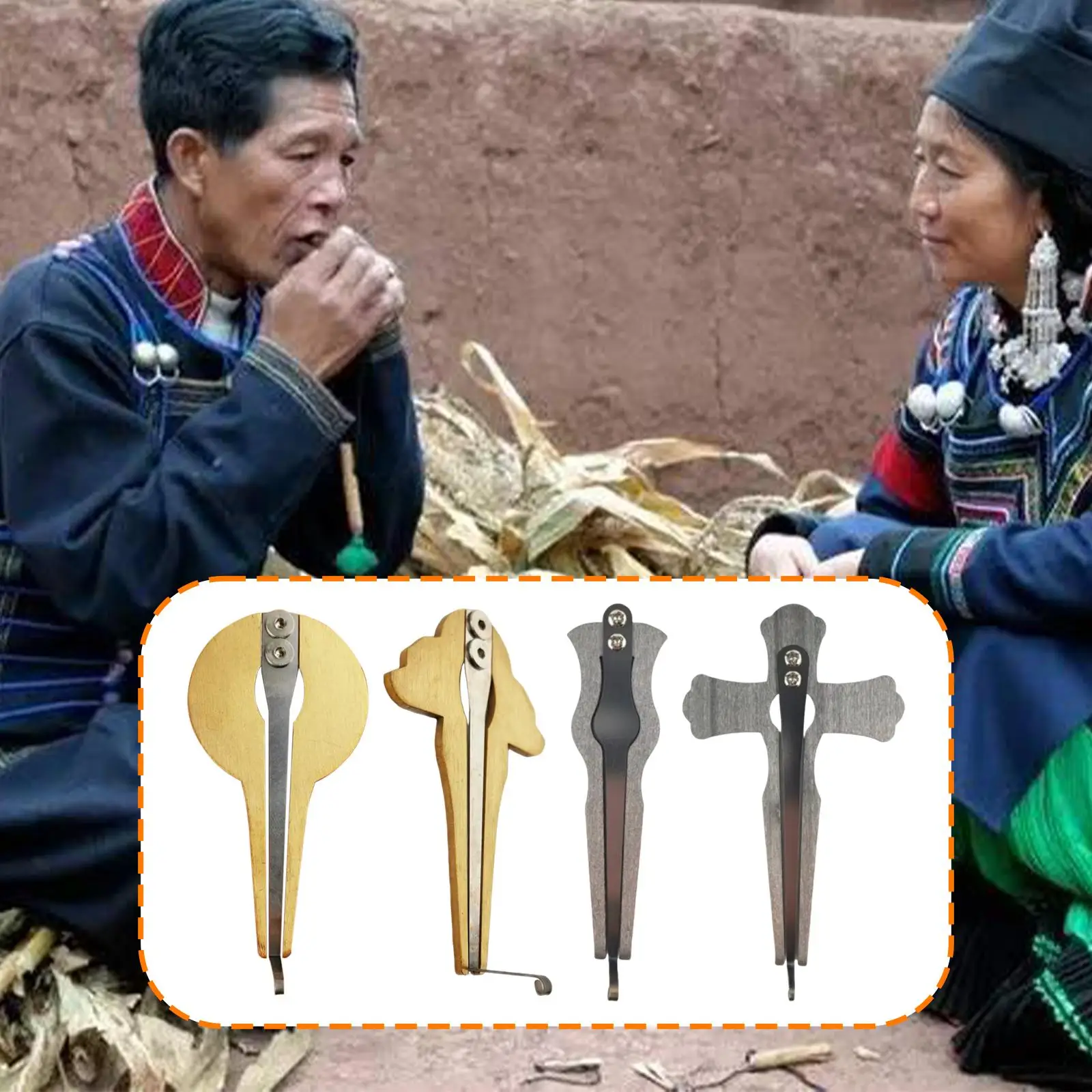 Creative Ethnic Mouth Harp Mini Harp Instrument Professional Metal Musical Novelty Gift for Beginners and Kids