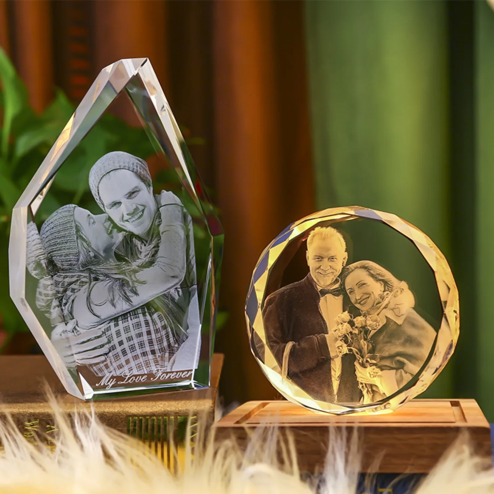 

Персонализированные подарки с гравировкой кристаллов для иностранных клиентов, друзей и семьи, День святого Валентина, юбилей, офис