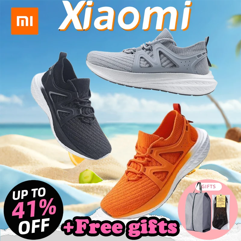 New XIAOMI FREETIE Cloud Elastic Light Running Shoes 3S Mijia Sneakers Men`s Shoes Popcorn Casual Shoes 3D Breathable Shoe Upper