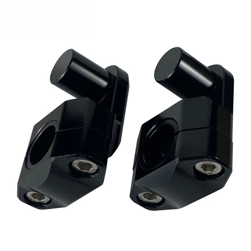 Motorcycle Accessories: Universal 22/25mm Handlebar Riser Clamp - Full CNC Machined Bar Mount for Harley Honda