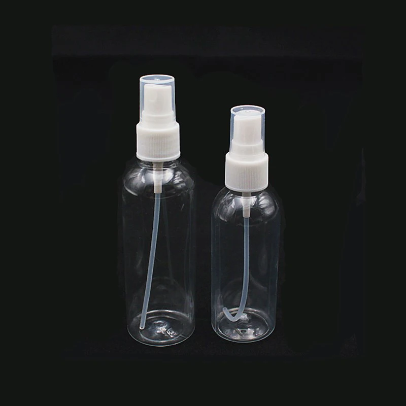 1x Transparent Empty Spray Bottles Plastic Refillable Container Empty Containers