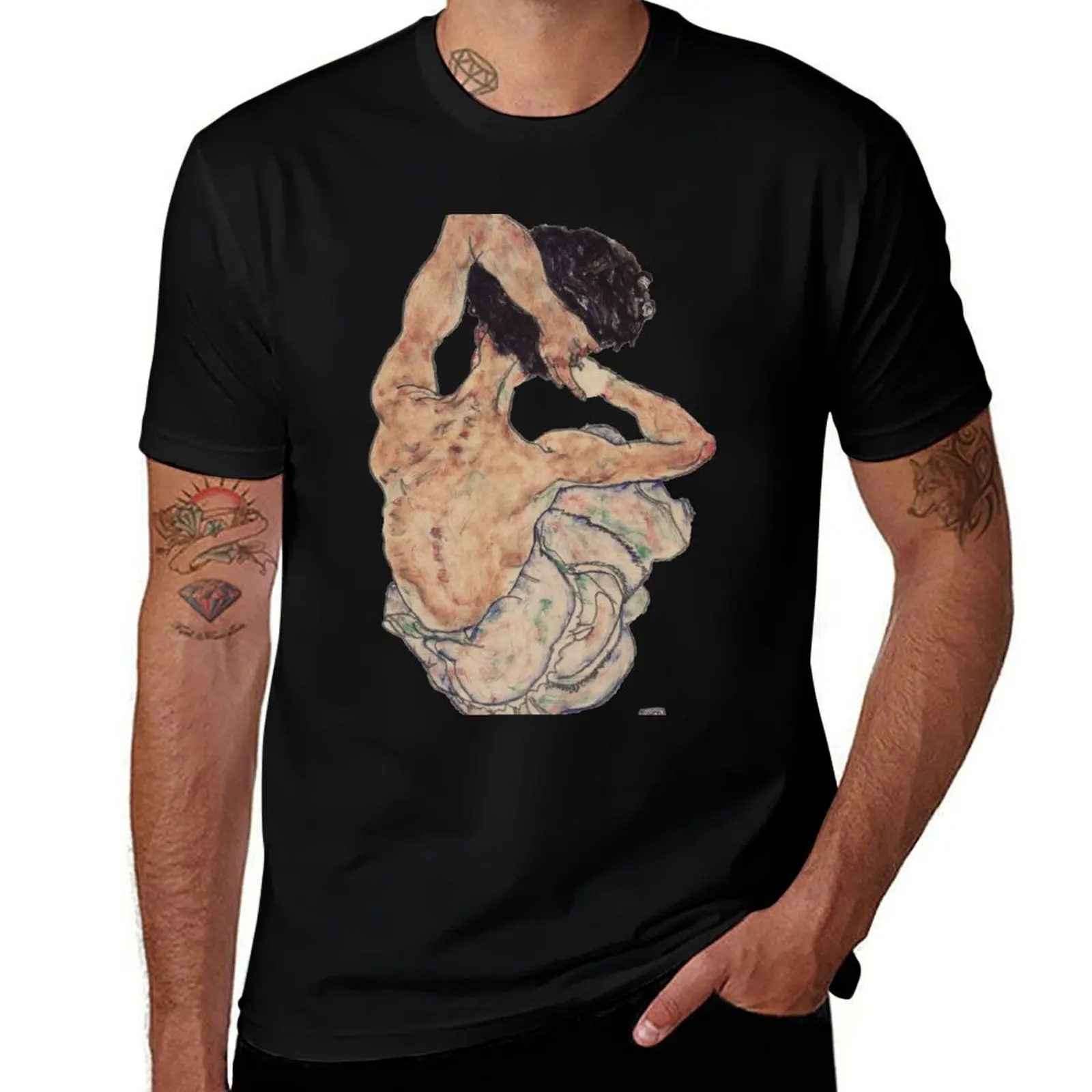 

Egon Schiele N6 T-Shirt valentines clothes street wear Clothing men graphic t shirts
