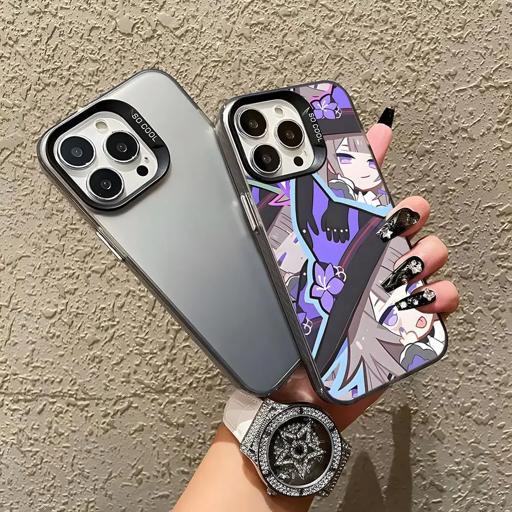 Чехол для телефона Herta Honkai Star Rail матового цвета серебристого цвета для Iphone 17 16 15 14 Pro 13 12 Plus 11 7 8 Air Cover