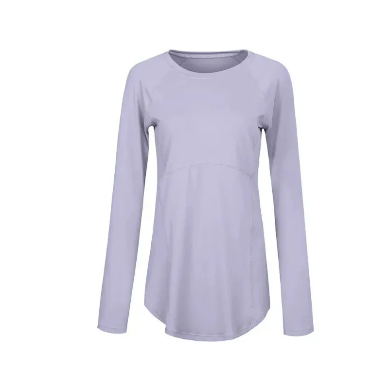 Women Running Blouses Shirts Sports Tops Yoga Tights Fitness T-shirt Running Sportswear Long Sleeve Gym Yoga Loose Shirts