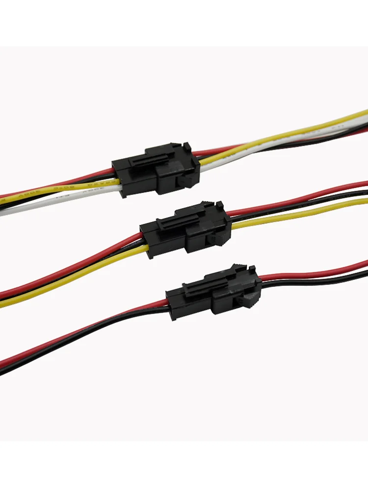 10PCS Câble Connecteur JST SM 2/3/4 Broches Mâle-Vers-Femelle 2.54mm 22AWG Longueur 10/15/20cm pour Ruban LED Luminaire.